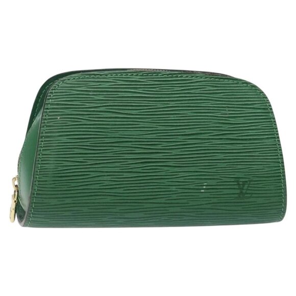 LOUIS VUITTON Epi Dauphine PM Cosmetic Pouch Green M48444 LV Auth sw1427 - Picture 1 of 16